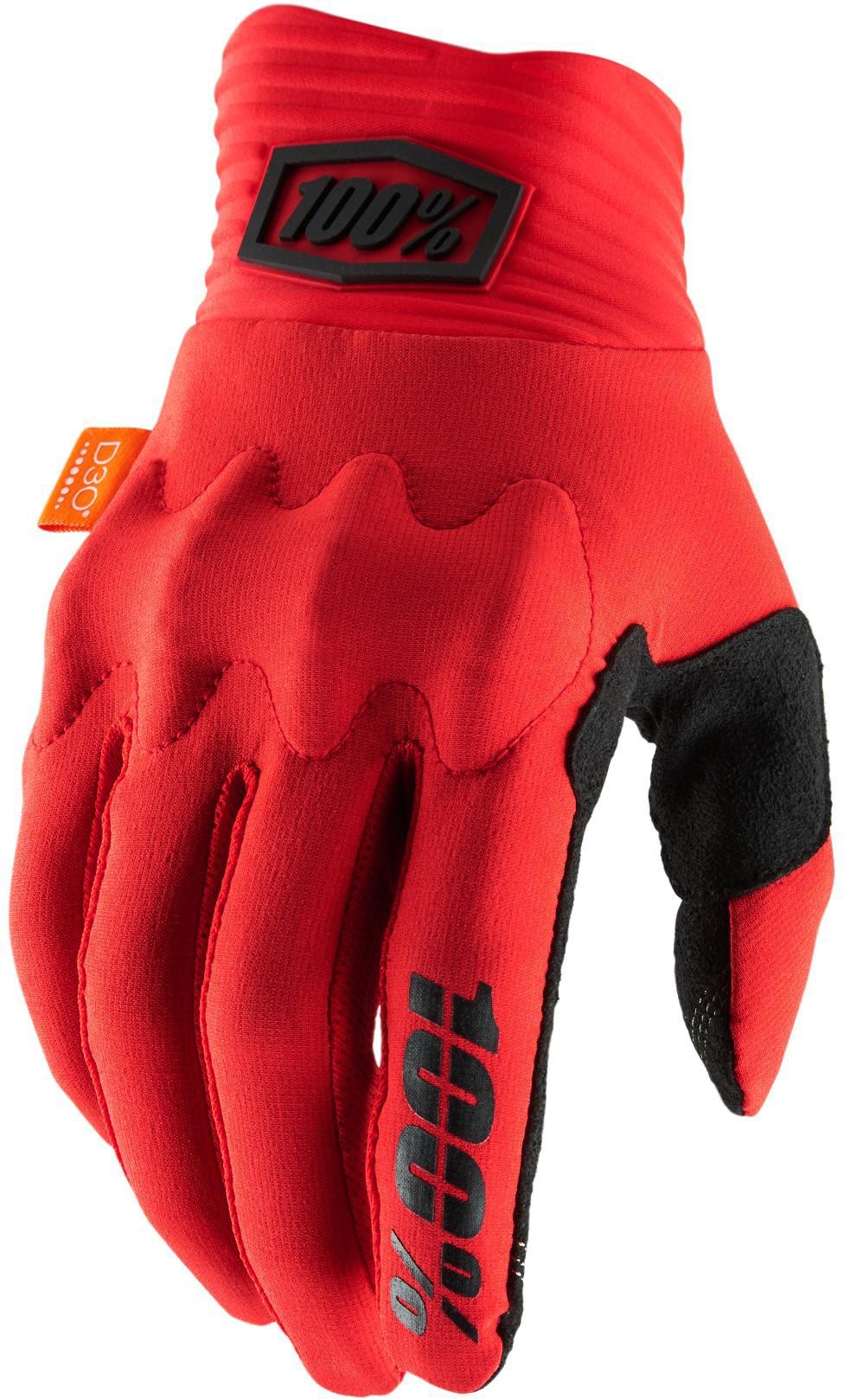 100% Cognito D30 Gloves - Red/black