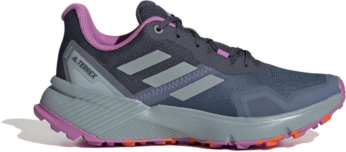 Adidas Terrex Womens Soulstride Trail Running Shoes - Wonder Steel/magic Grey Met/pulse Lilac