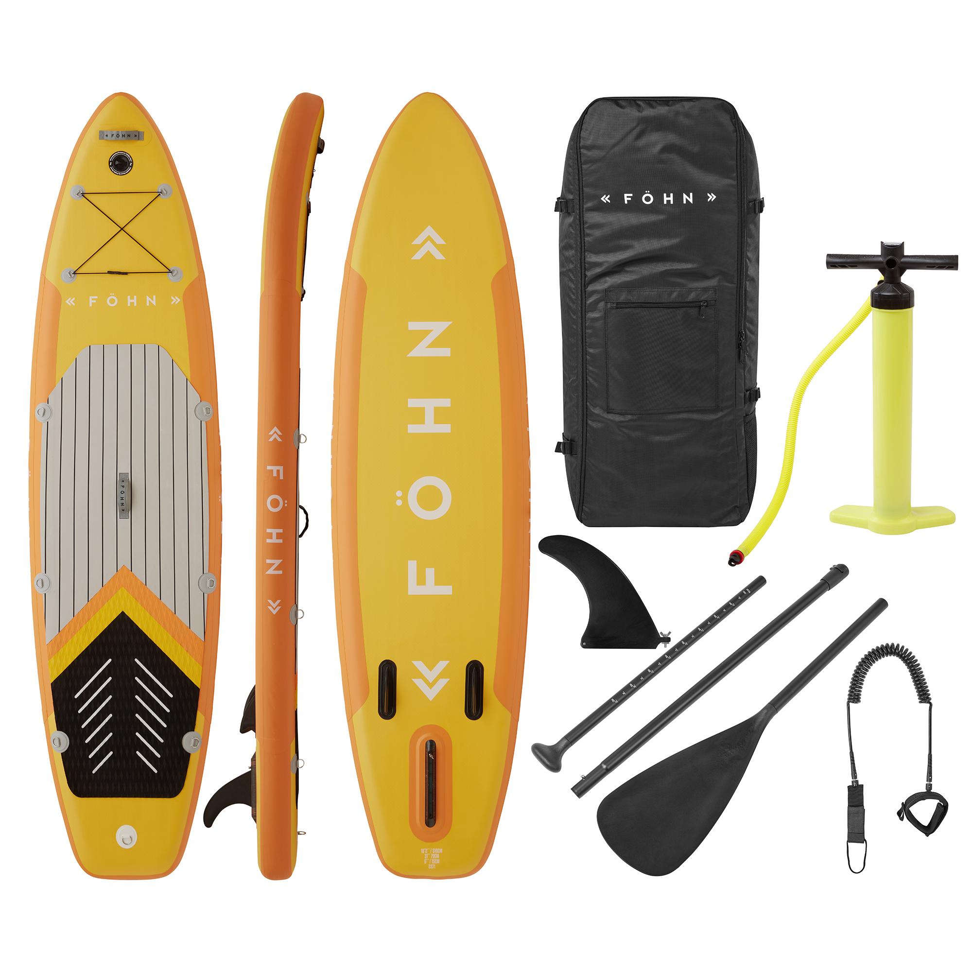 Fhn Adventure 102 Stand Up Paddle Board Package - Yellow