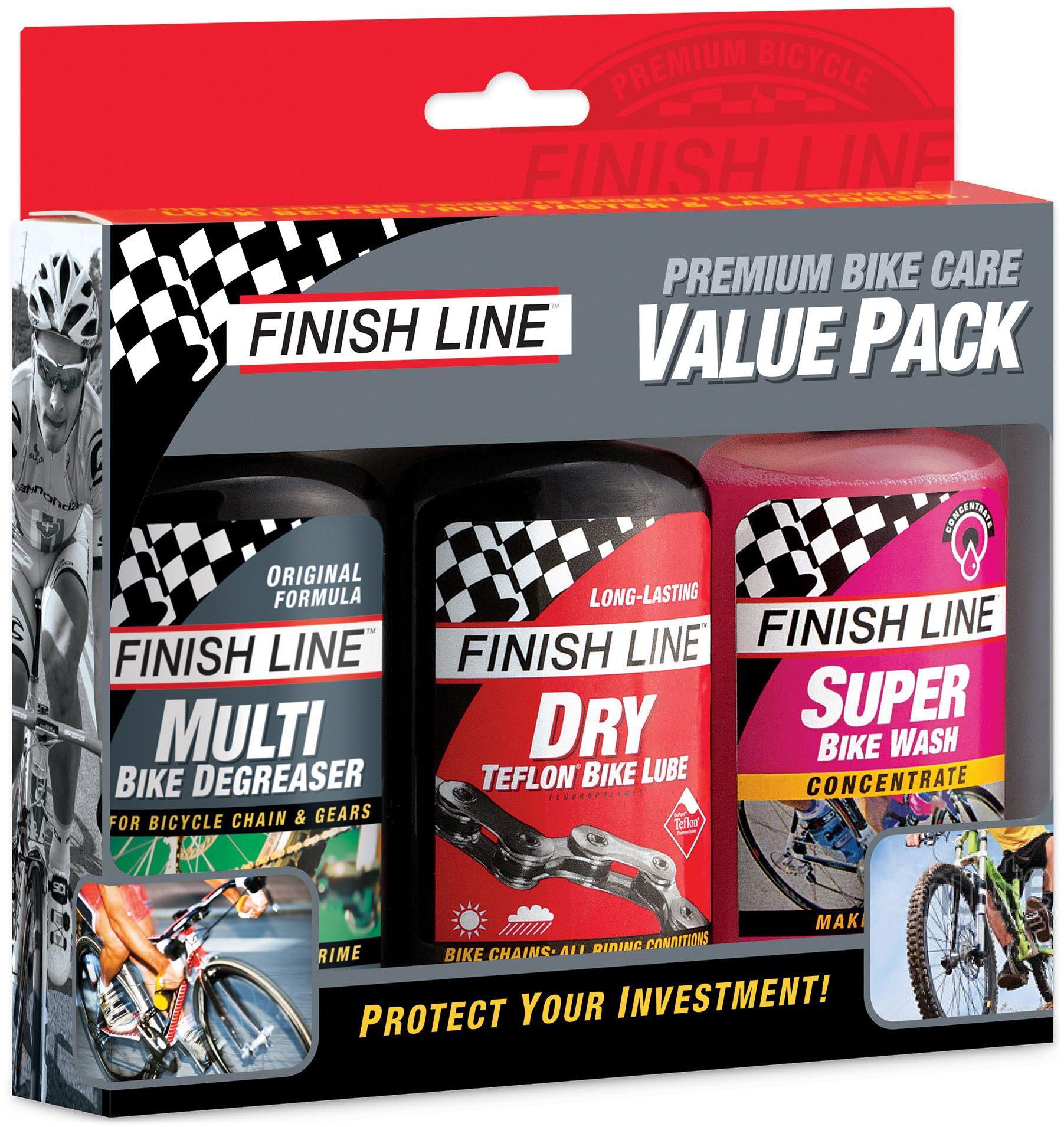 Finish Line Bike Care Summer Value (dry/wash/multi) - Transparent