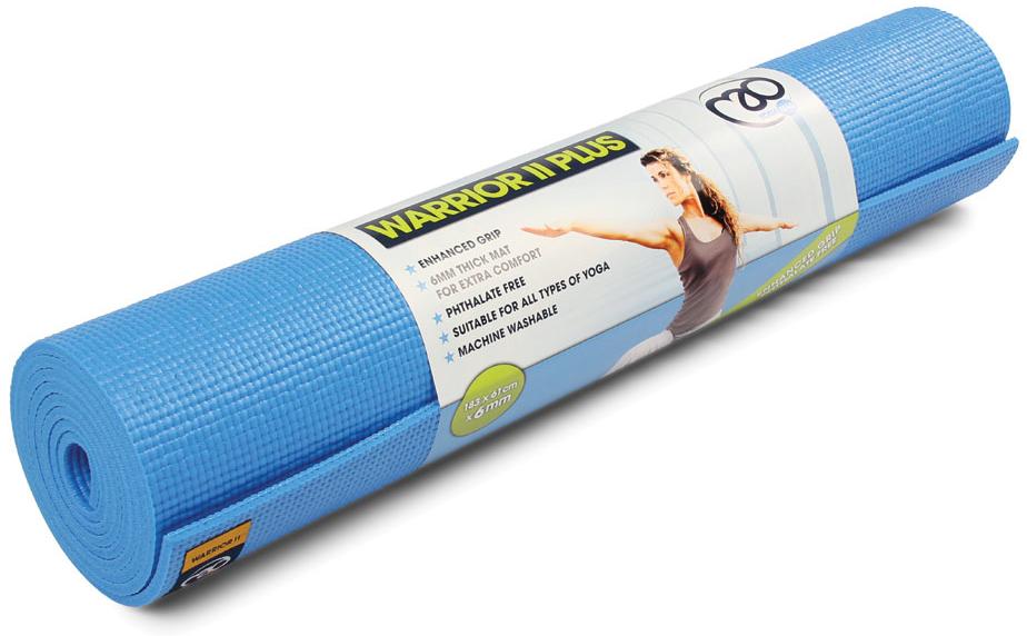 Fitness-mad Warrior Yoga Mat (6mm) - Light Blue