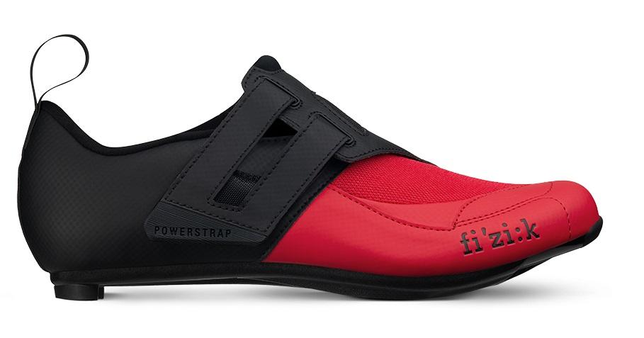 Fizik Transiro R4 Powerstrap Tri Shoes - Black/red