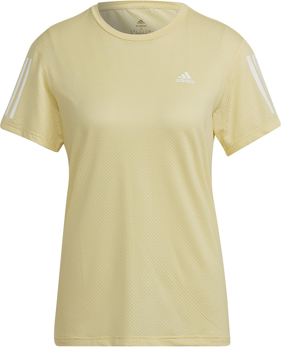 Adidas Womens Own The Run Cooler Tee - Almost Yellow/white