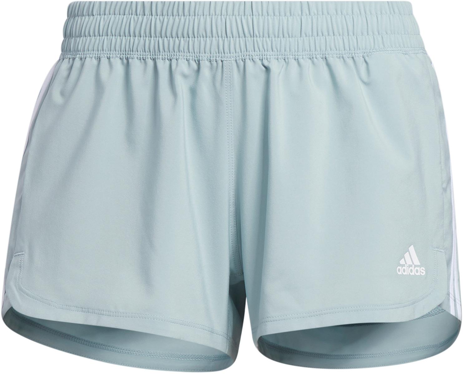 Adidas Womens Pacer 3 Stripe Woven Shorts - Magic Grey