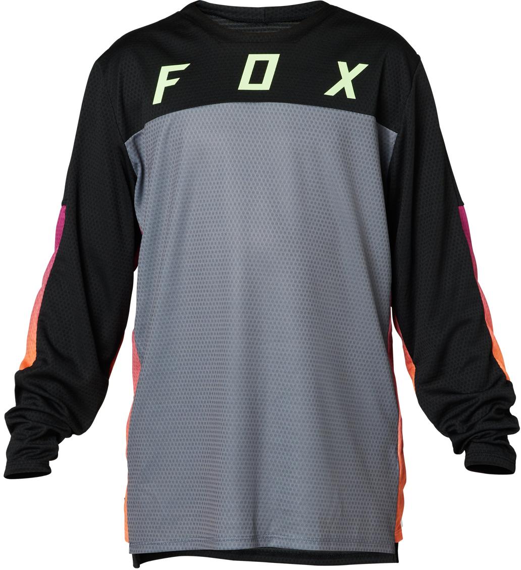 Fox Racing Youth Defend Long Sleeve Race Cycling Jersey - Black