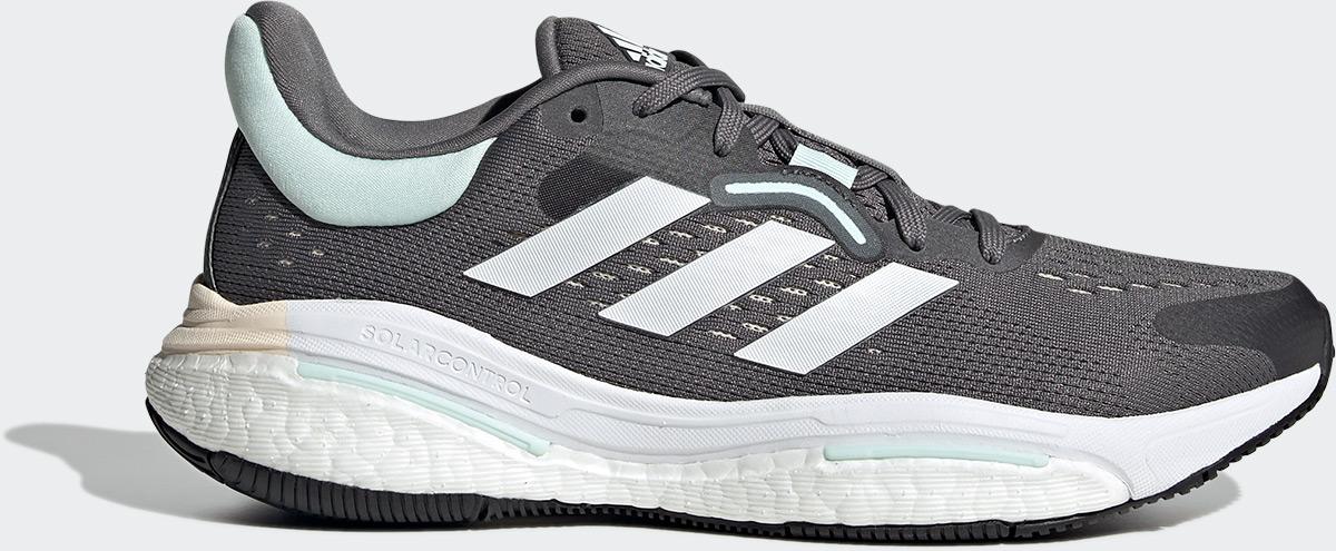 Adidas Womens Solar Control Running Shoes - Grey Four/ftwr White/almost Blue