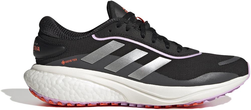 Adidas Womens Supernova Gore-tex Running Shoes - Core Black/silver Met./impact Orange