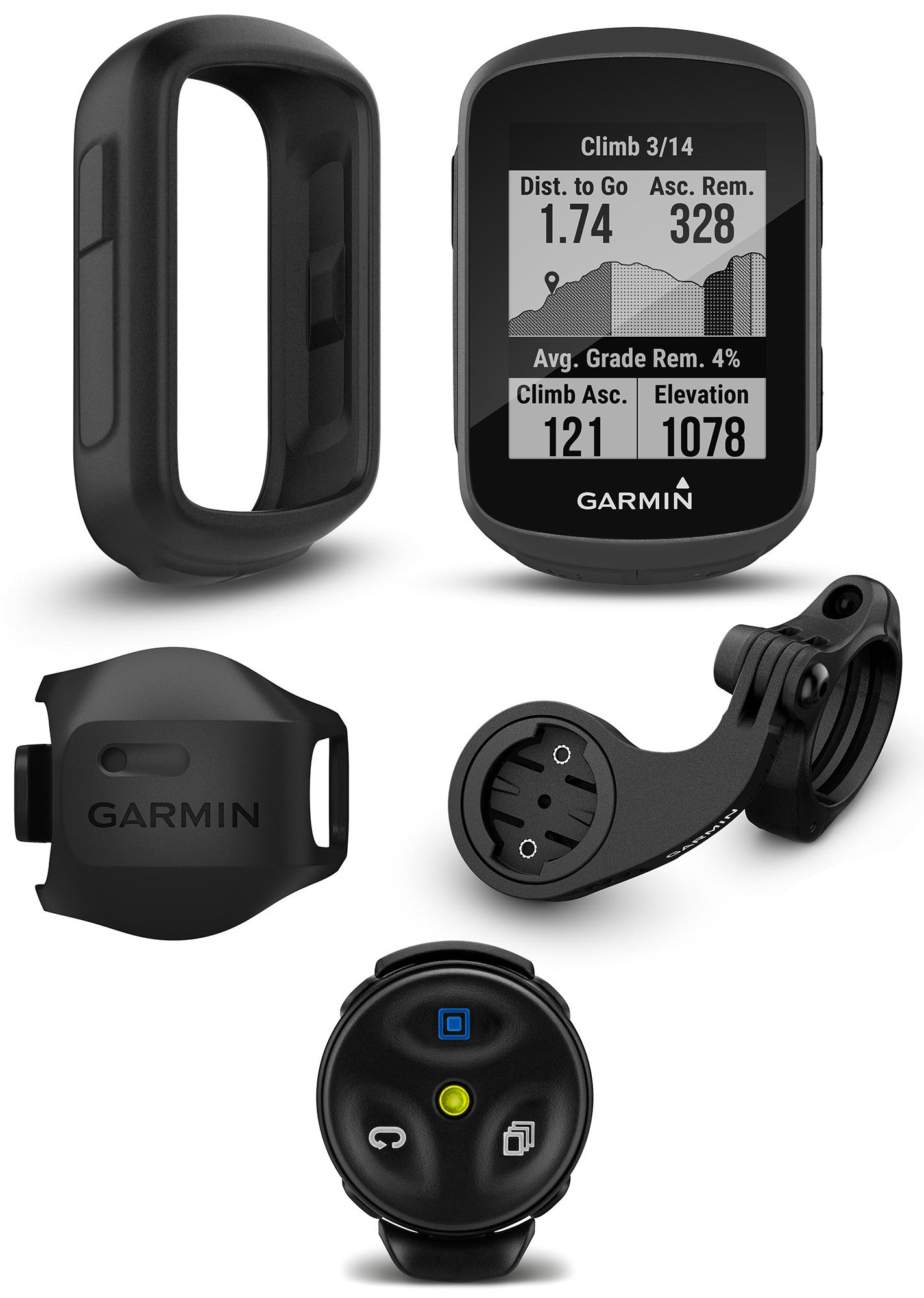 Garmin Edge 130 Plus Mountain Bike Computer Bundle - Black