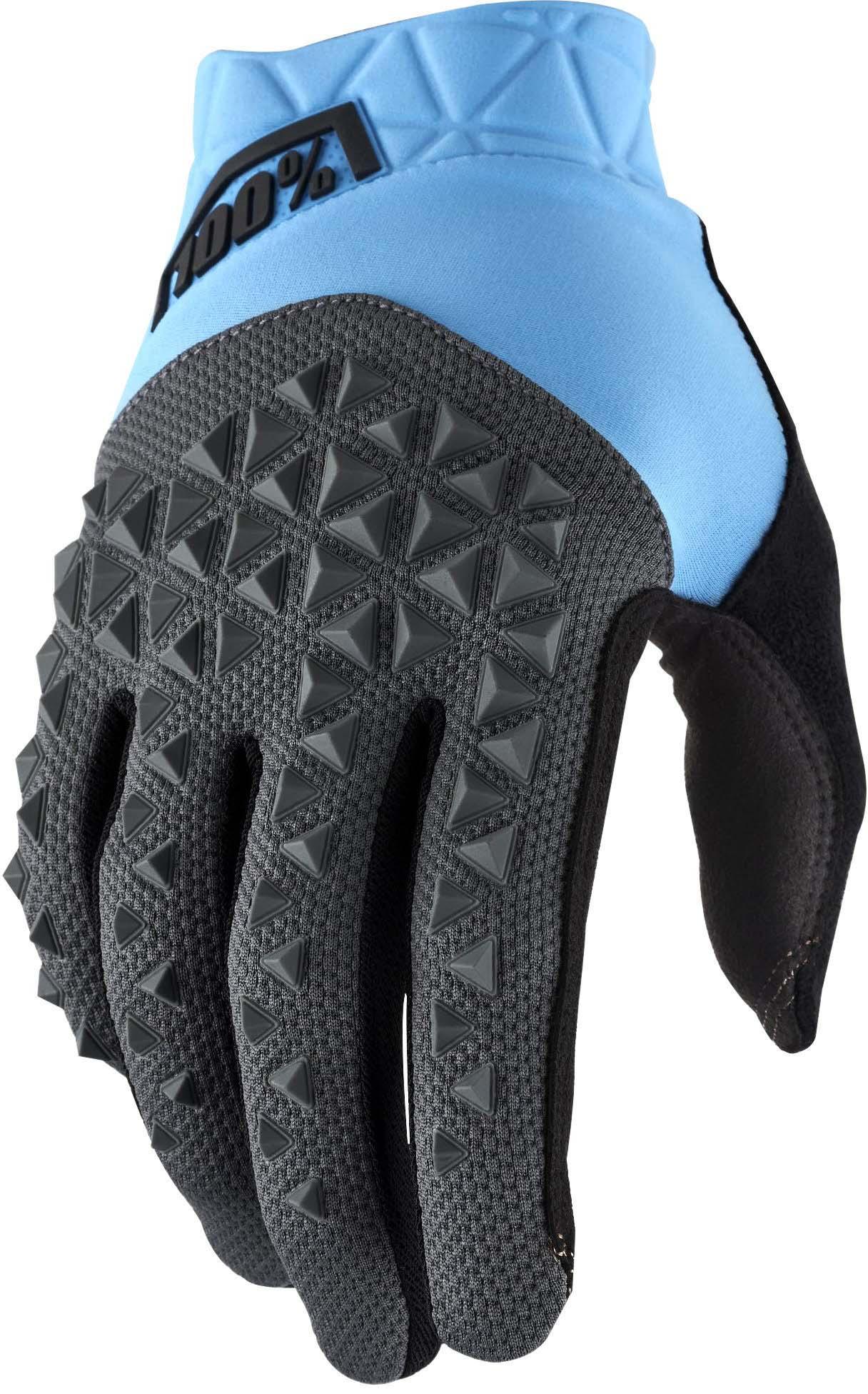 100% Geomatic Gloves - Cyan/charcoal