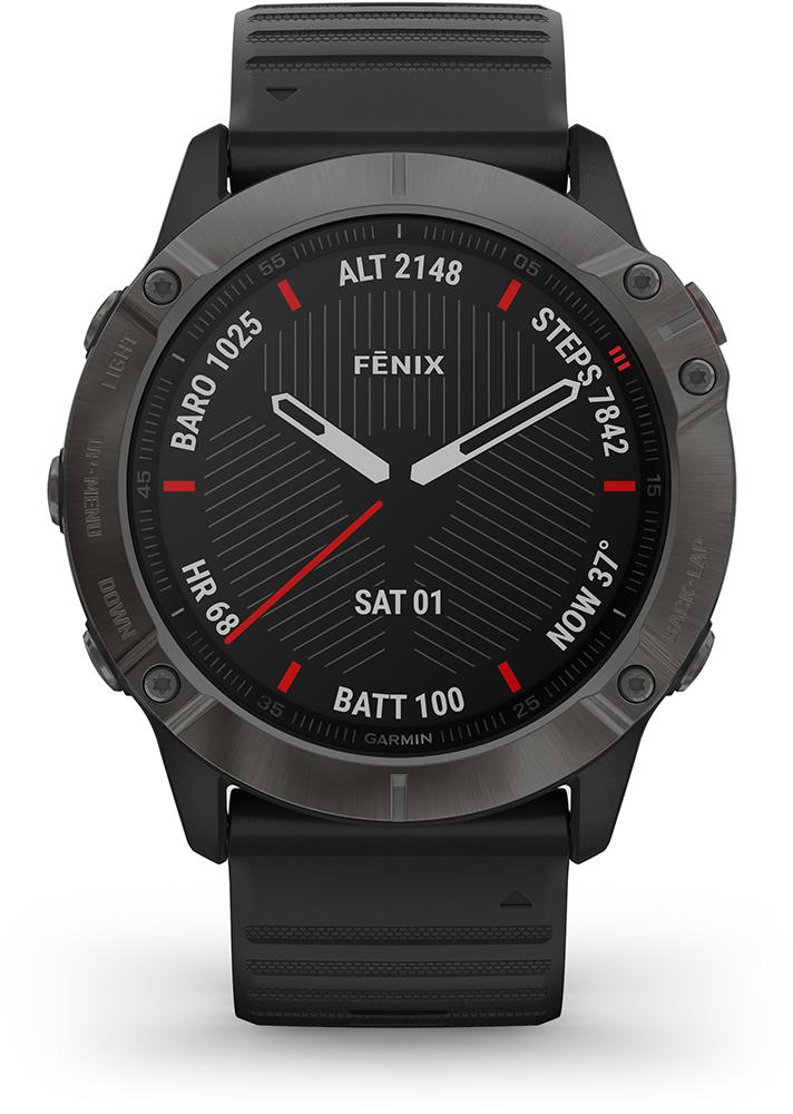Garmin Fenix 6x Sapphire Gps Watch - Carbon Grey/black