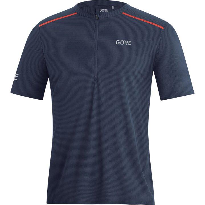 Gorewear Contest Zip Shirt - Orbit Blue/fireball