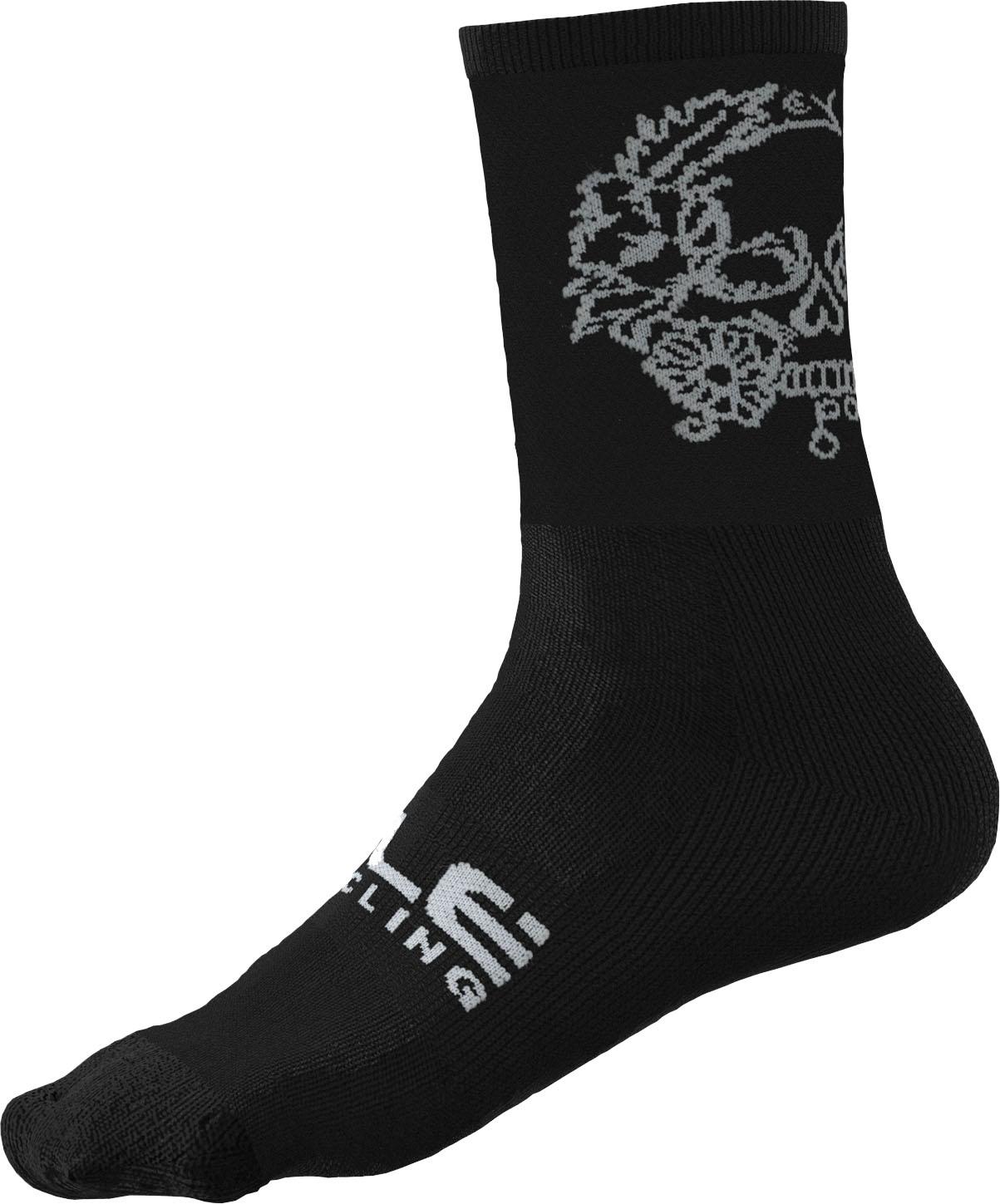 Al Skull Cycling Socks - Black