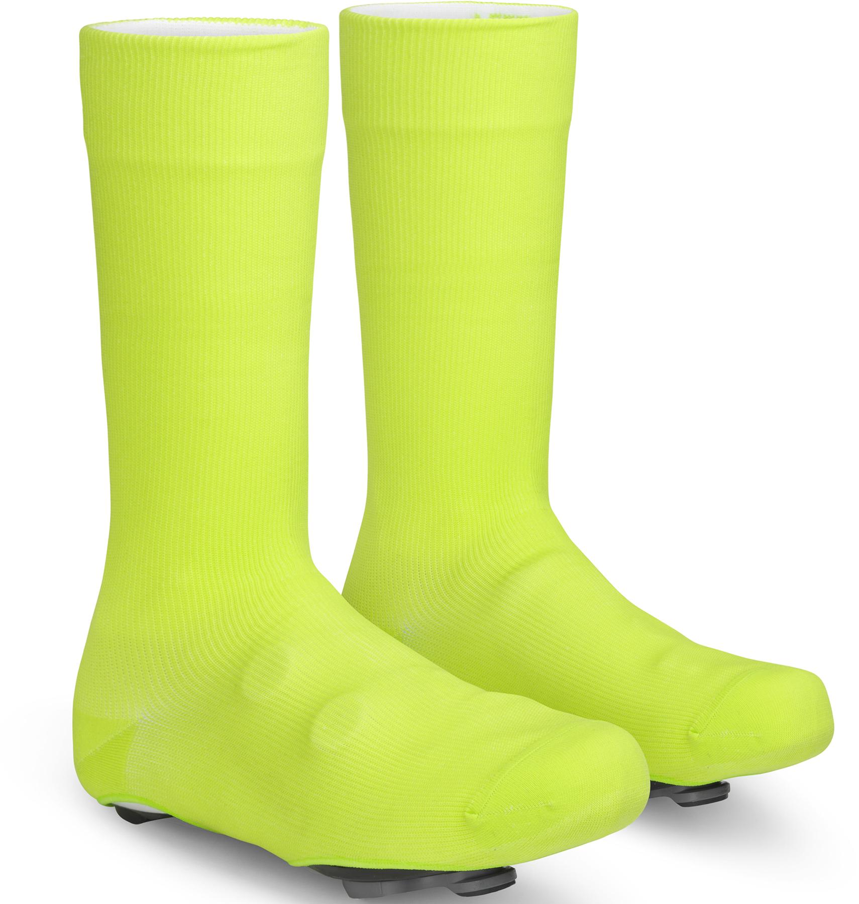 Gripgrab Flandrien Waterproof Knitted Road Shoe Covers - Hi-viz Yellow