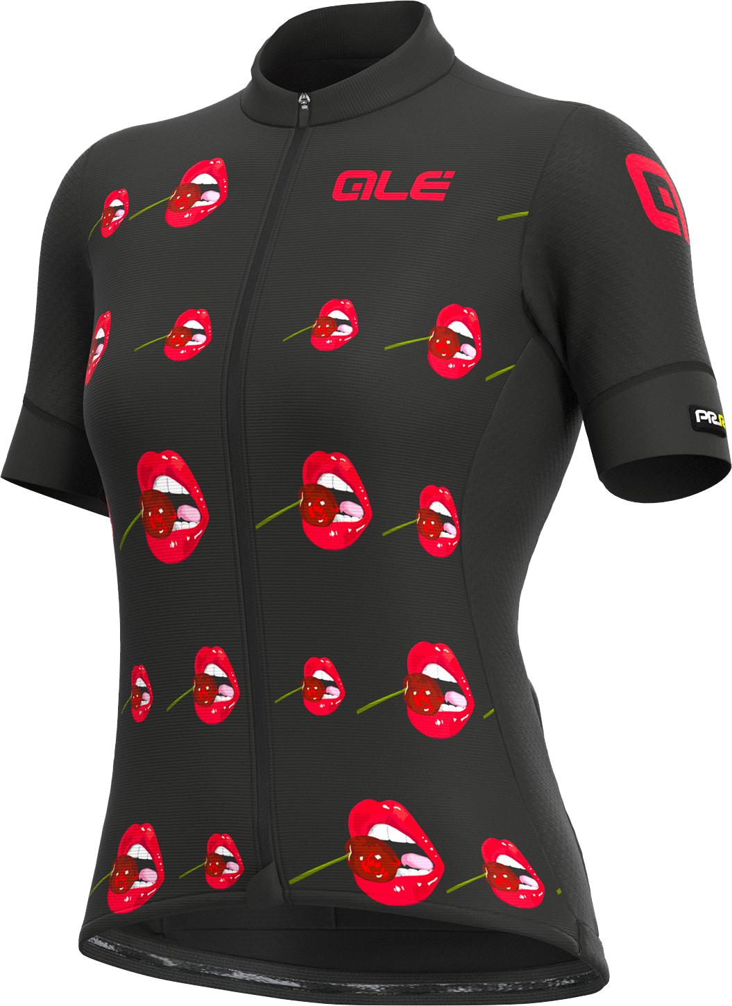 Al Womens Graphics Prr Smile Summer Cycling Jersey - Black/gold