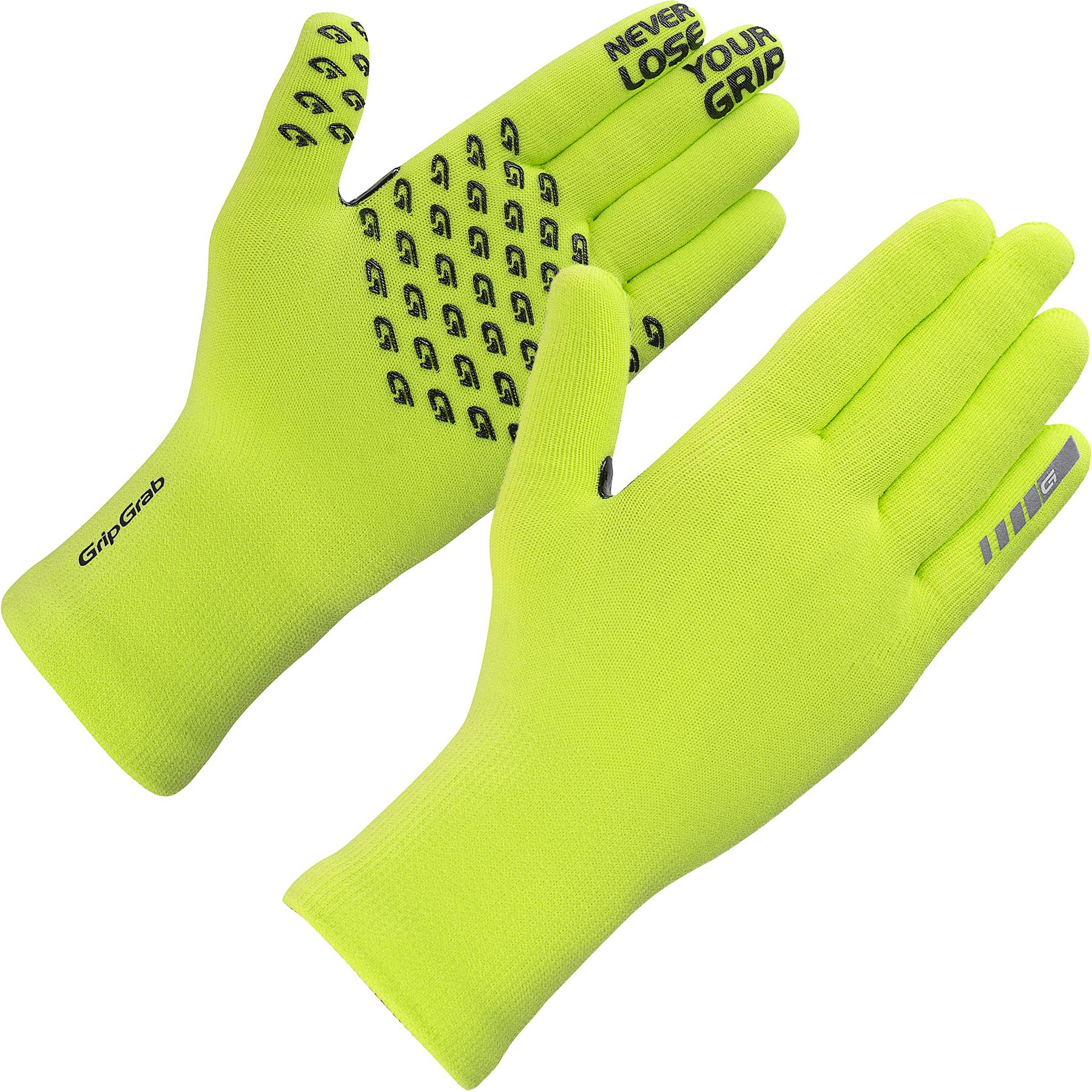Gripgrab Waterproof Knitted Thermal Glove - Hi-viz Yellow