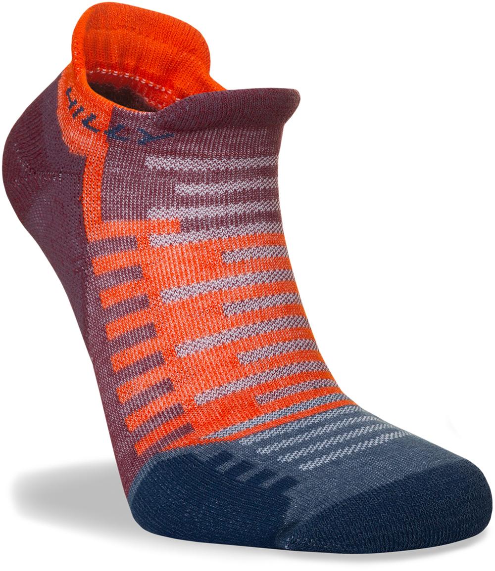 Hilly Active Socklet Minimum Cushioning - Burgundy/orange