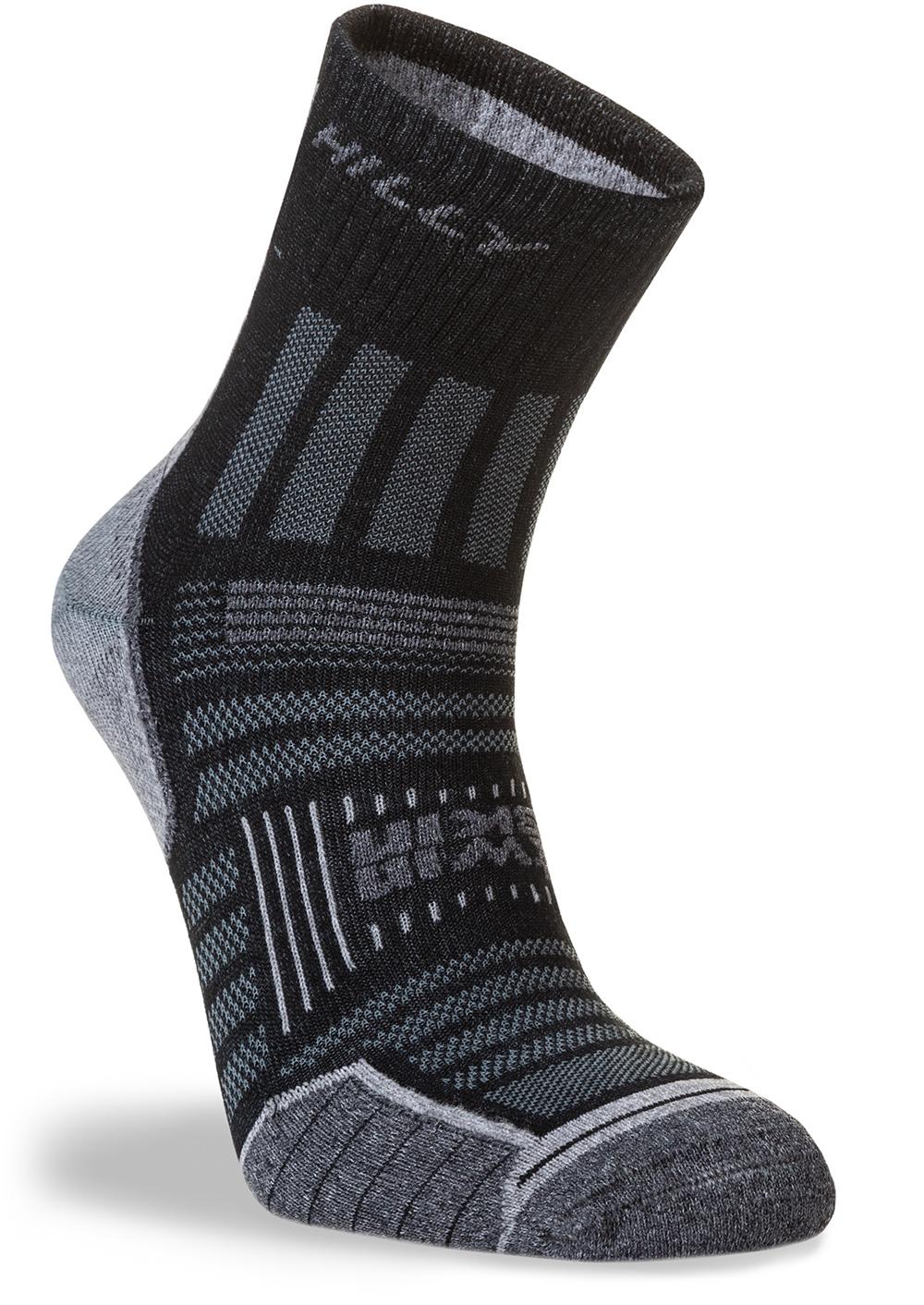 Hilly Twin Skin Anklet Sock - Black/grey Marl