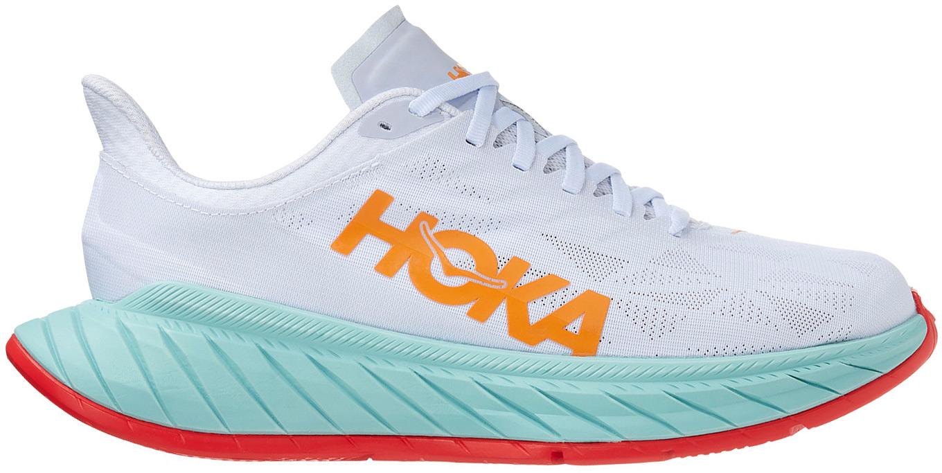 Hoka One One Carbon X 2 Running Shoes - White/blazing Orange