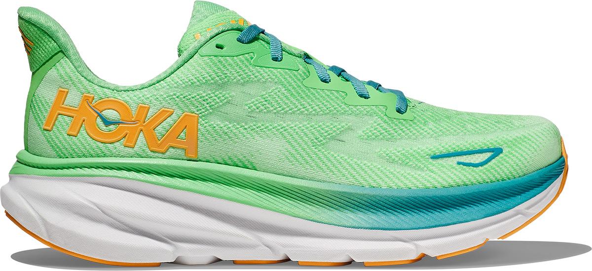Hoka One One Clifton 9 Running Shoes - Zest / Lime Glow