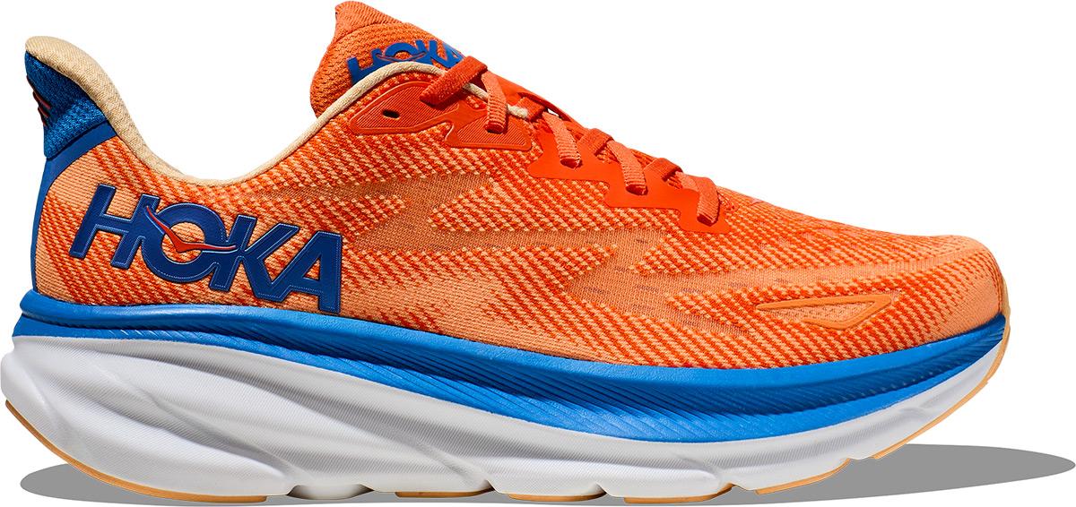 Hoka One One Clifton 9 Wide Running Shoes - Vibrant Orange/impala