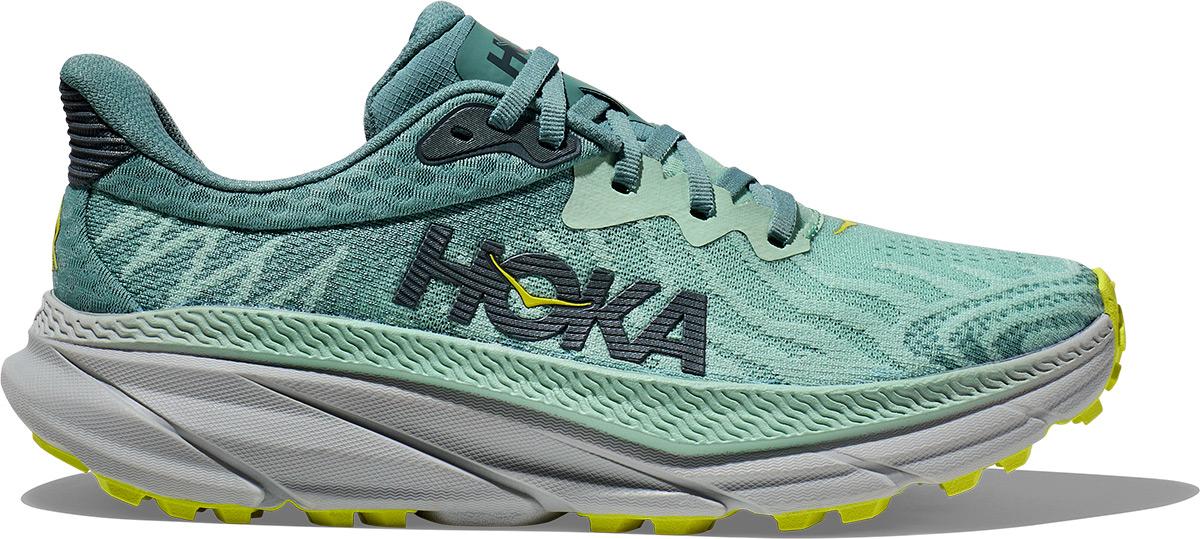 Hoka One One Womens Challenger Atr 7 Wide Trail Shoes - Mist Green/trellis