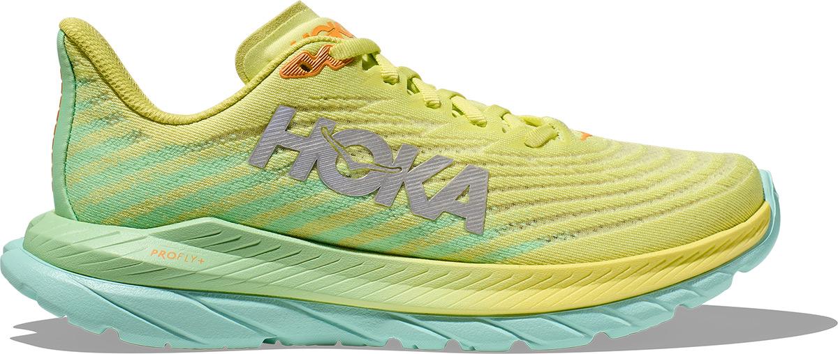 Hoka One One Womens Mach 5 Running Shoes - Citrus Glow / Lime Glow