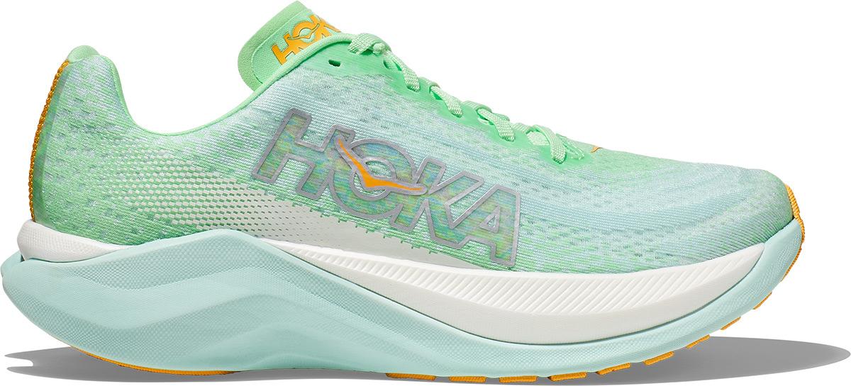 Hoka One One Womens Mach X Running Shoes - Lime Glow / Sunlit Ocean