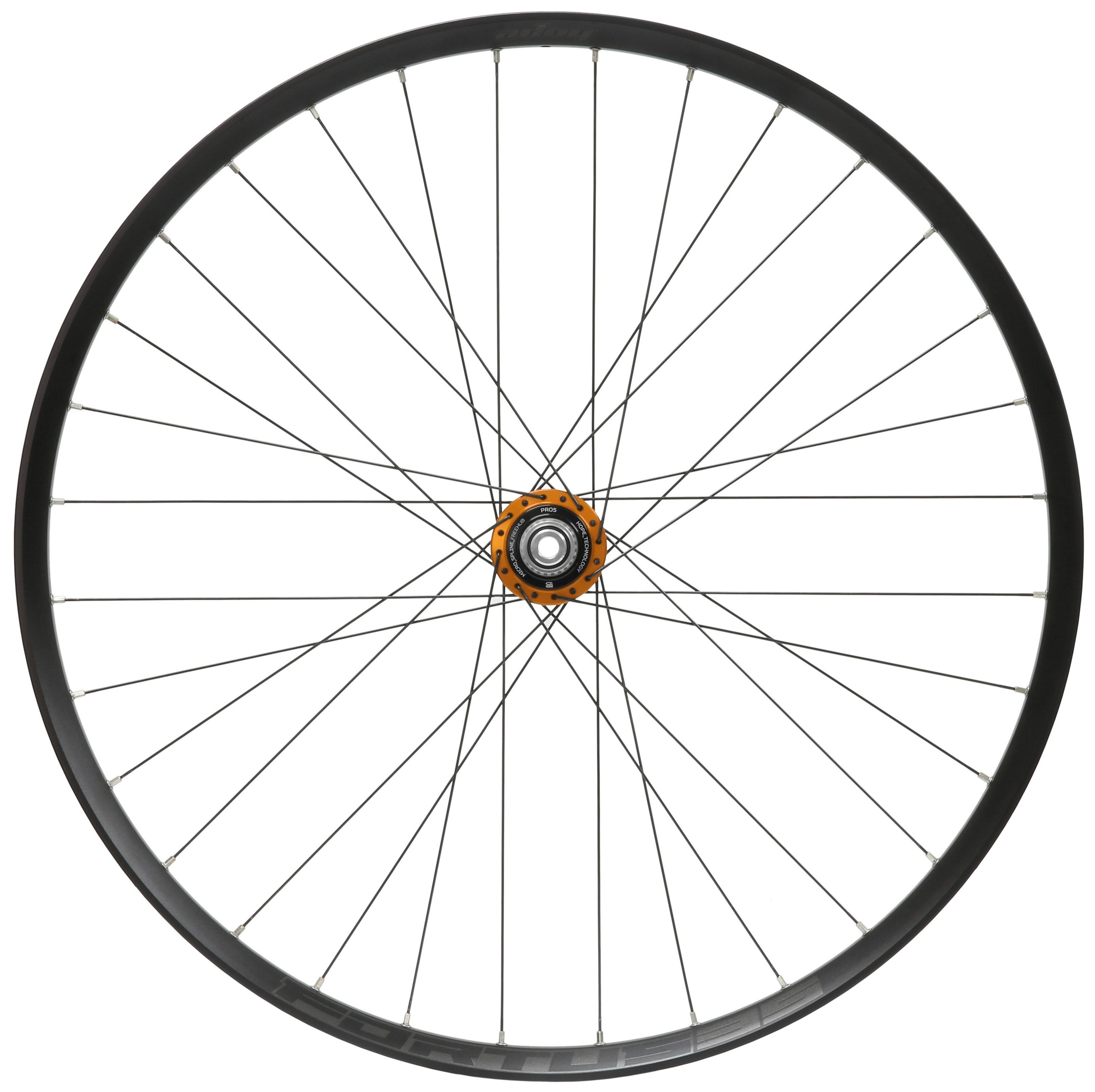 Hope Fortus 35 Pro 5 Rear Wheel (6 Bolt) - Black/orange