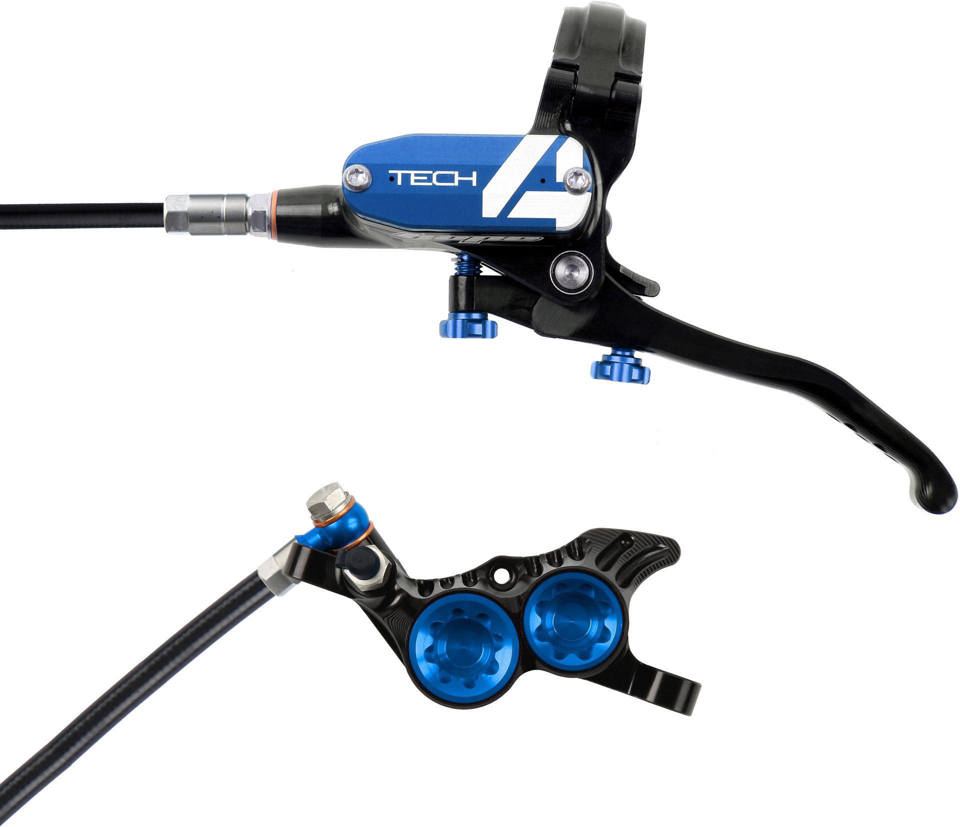 Hope Tech 4 V4 Brake - No Rotor - Black - Blue