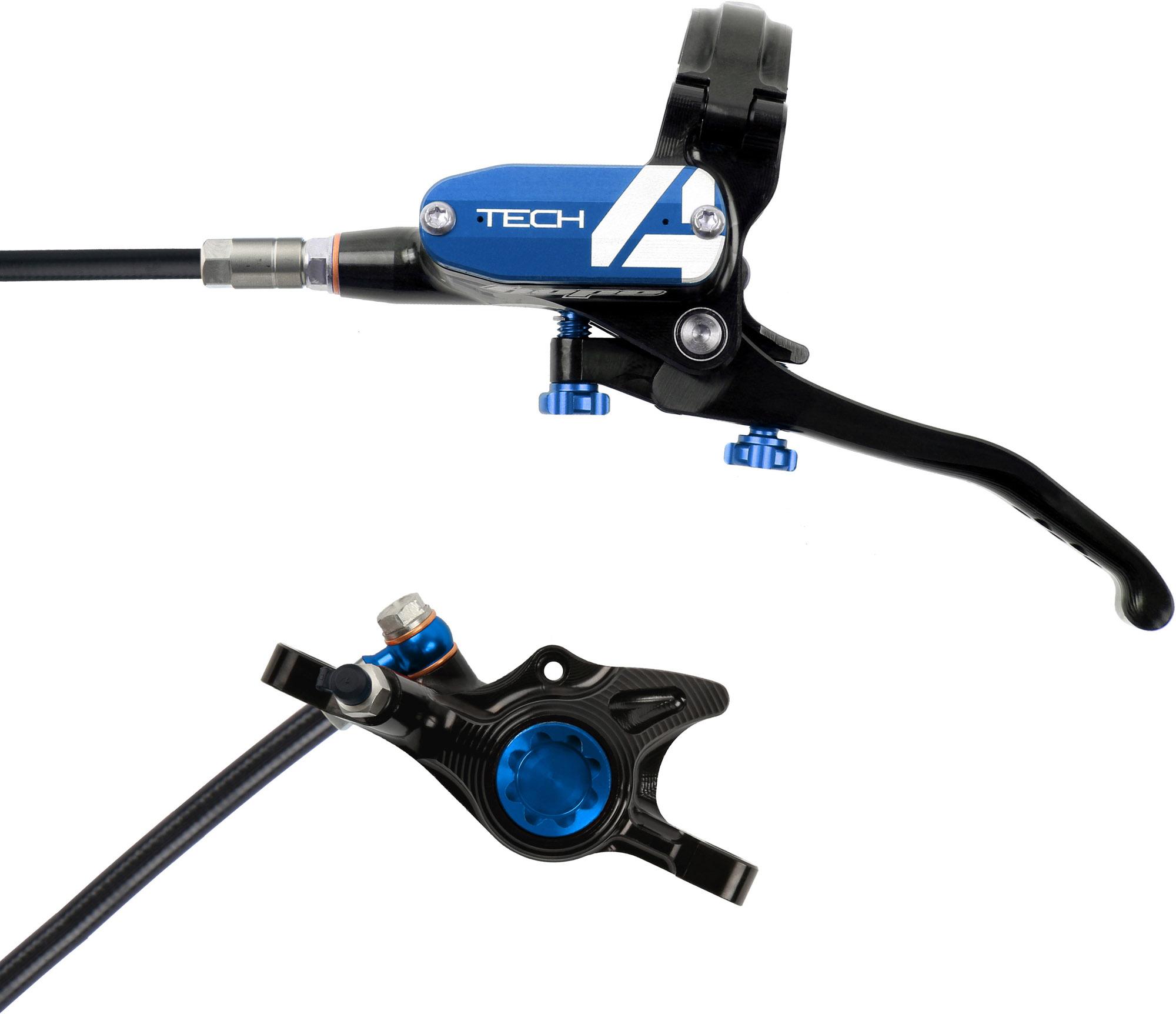 Hope Tech 4 X2 Brake - No Rotor - Black - Blue