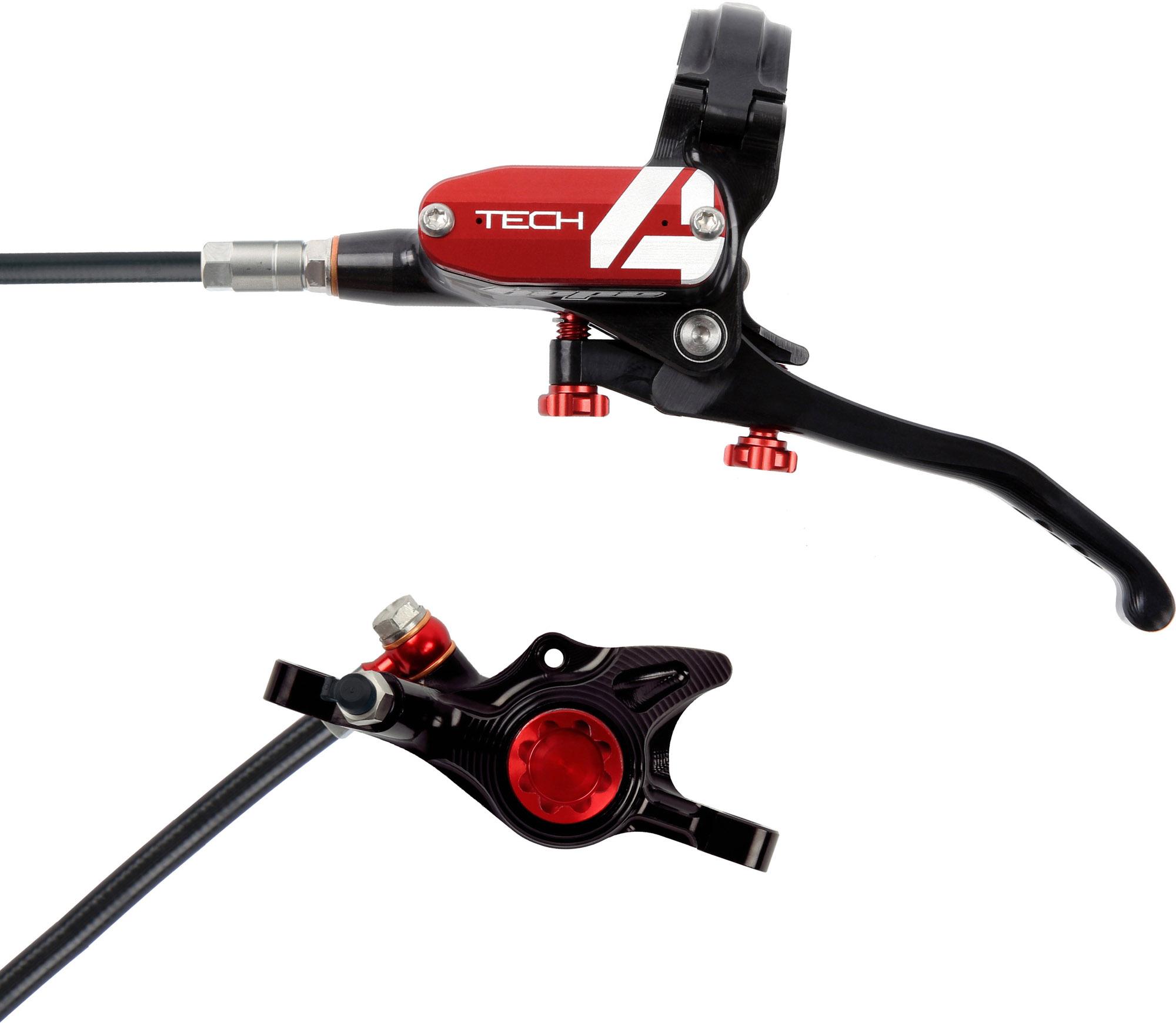 Hope Tech 4 X2 Brake - No Rotor - Black - Red
