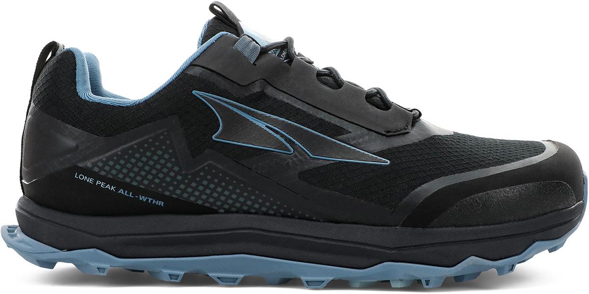 Altra Womens Lone Peak All Weather Low Trail Shoes - Black/blue