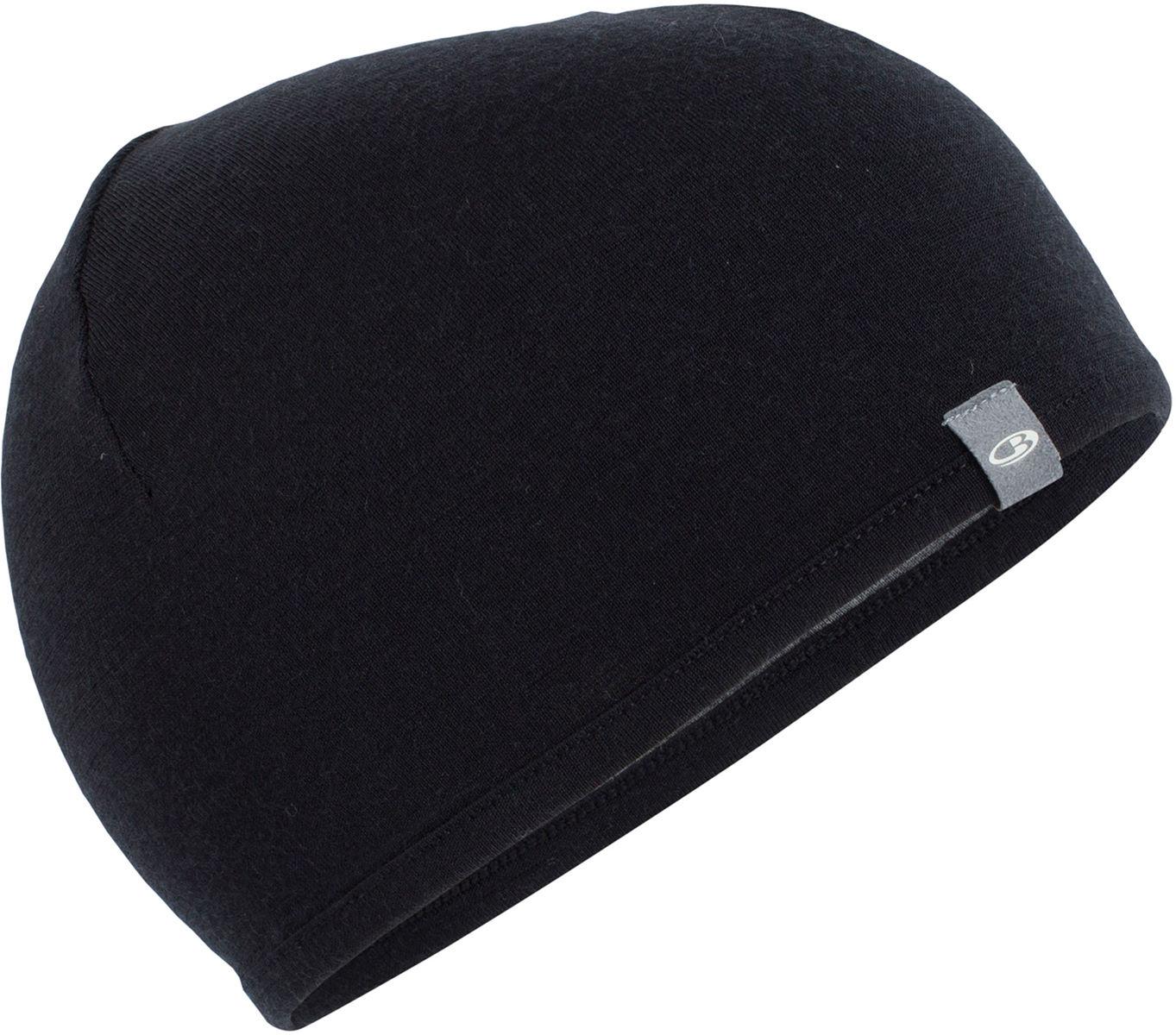 Icebreaker Merino Pocket Hat - Black/gritstone Heather