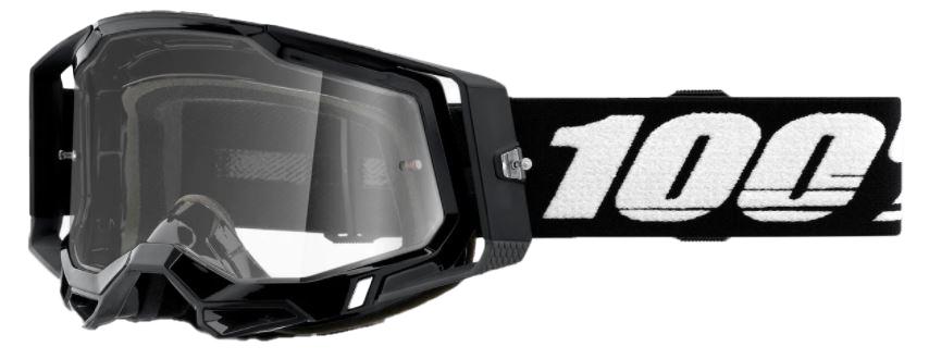 100% Racecraft 2 Goggles Clear Lens - Black