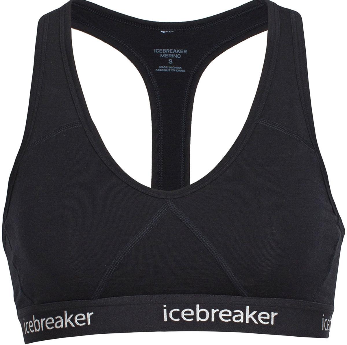 Icebreaker Womens Sprite Merino Racerback Bra - Black