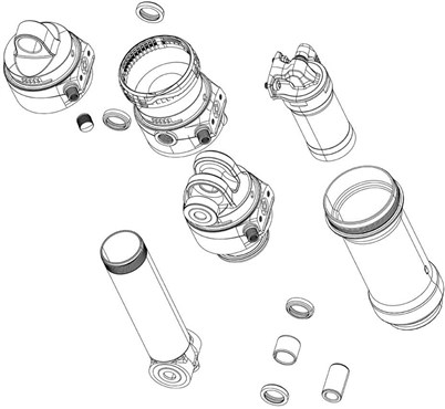 Rockshox Rear Shock Mounting Hardware 3-piece 1/2