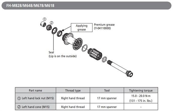 Shimano Fh-m678 Complete Hub Axle