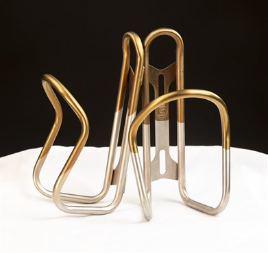 Silca Sicuro Titanium Bourbon Bottle Cage + Titanium Straws