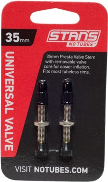 Stans Notubes Universal Presta Valve Stems Brass Pair