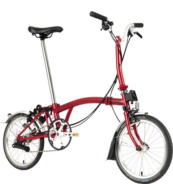 Brompton C Line Explore - Mid Bar - House Red 2022 - Folding Bike