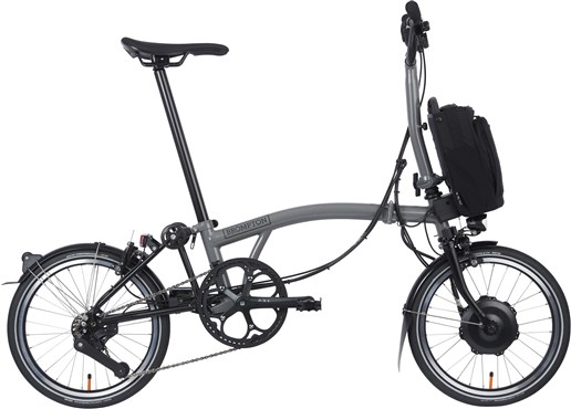 Brompton Electric P Line Urban - Mid Bar - Storm Grey 2023 - Electric Folding Bike