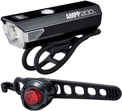 Cateye Ampp 200andOrb Bike Light Set