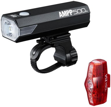 Cateye Ampp 500andViz 150 Bike Light Set