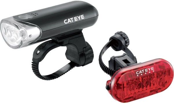 Cateye El135 FrontandOmni 5 Rear Bike Light Set