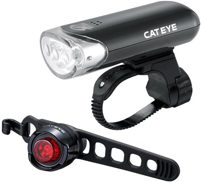 Cateye El135 FrontandOrb Rear Light Set