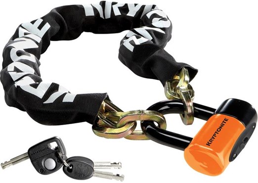 Kryptonite New York Chain With Ev Series 4 Disc Lock - Sold Secure Gold