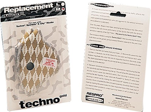 Respro Techno Anti-pollution Mask Filter - Pack Of 2