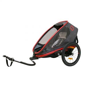 Hamax Outback One Child Bike Trailer  Black/grey/red