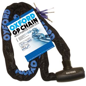 Oxford Gp Chain Lock - 1.5m X 8mm  Black