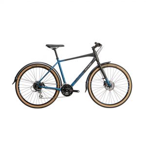 Raleigh Strada City Crossbar Frame Hybrid Bike - 2021  Black/blue